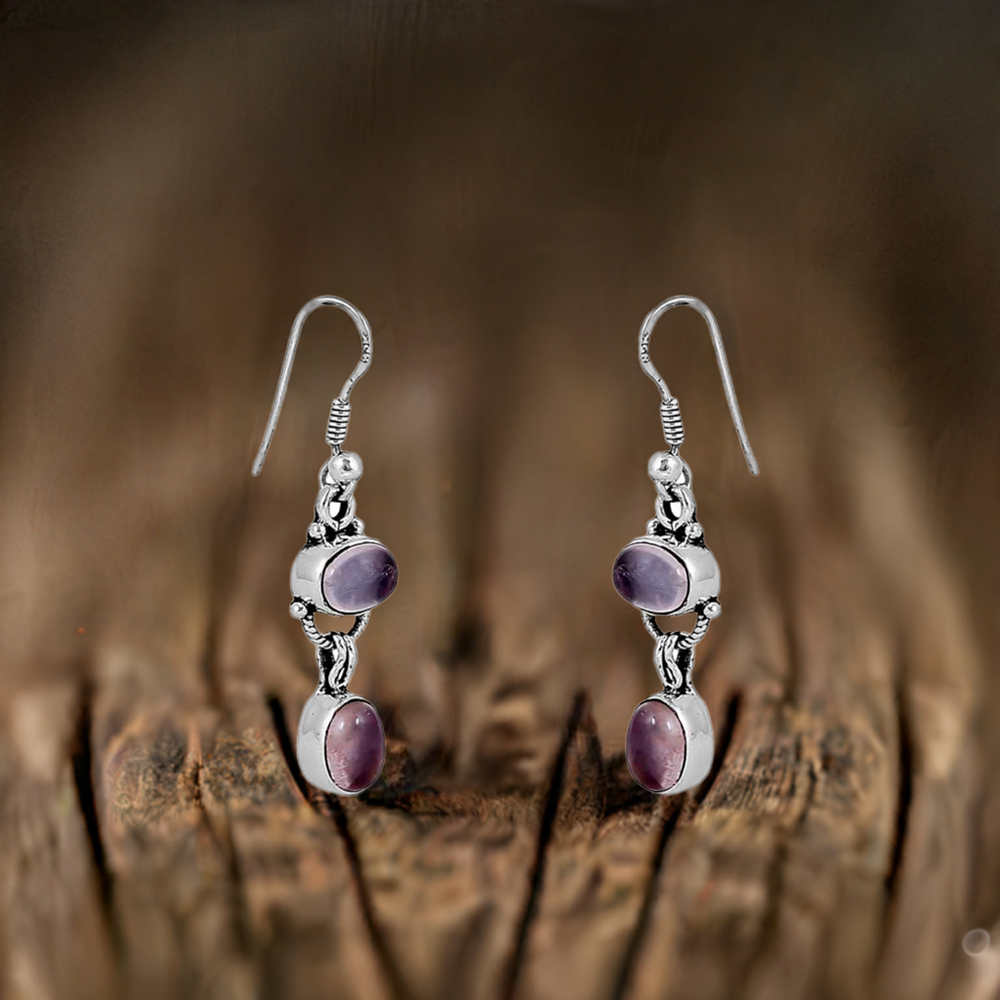 Rainbow Moonstone Earring In 925 Fine Silver Jewelry 925SE80_0