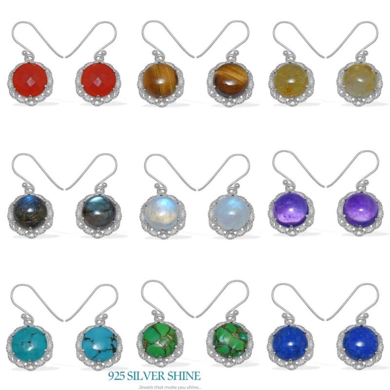 925 Sterling Silver Handmade Earrings In Carnelian Gemstone Jewelry 925SE844_2