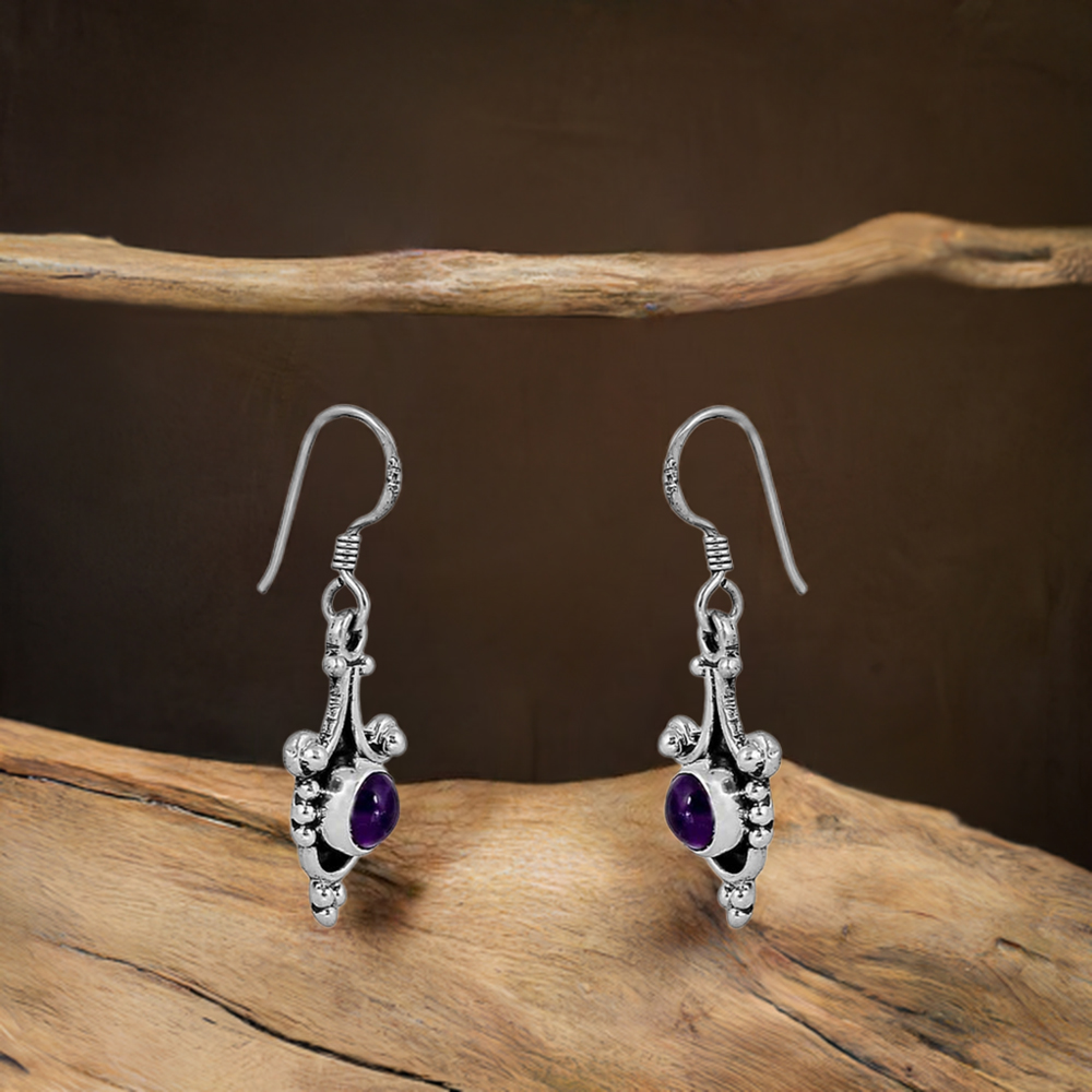 Amethyst Handmade Earring In 925 Sterling Silver Jewelry 925SE86_0