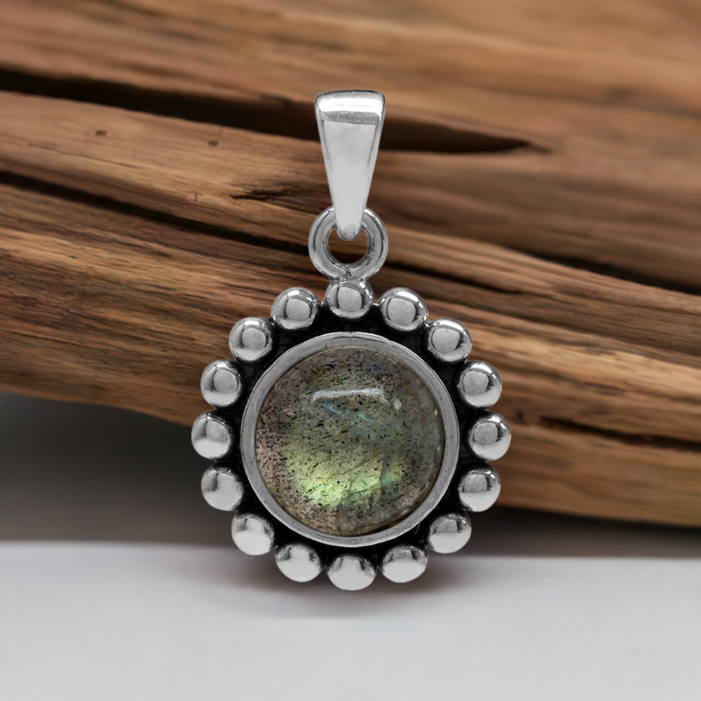 925 Fine Silver Pendants In Labradorite Gemstone Jewelry 925SP02-2