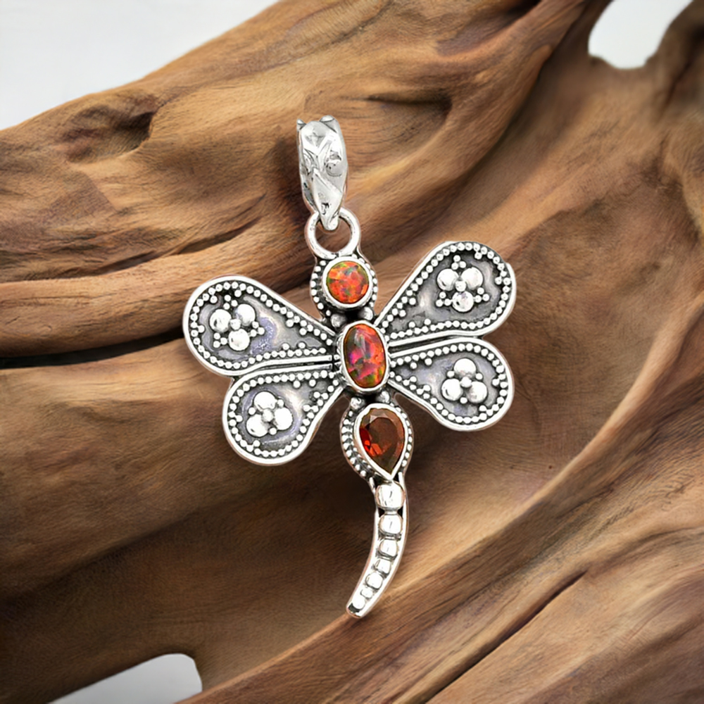 925 Solid Silver Pendants In Multi Gemstone Jewelry 925SP085-1