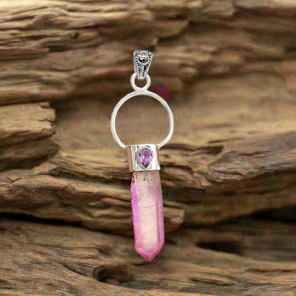 Multi Gemstone Handmade Pendants In 925 Sterling Silver Jewelry 925SP090-2