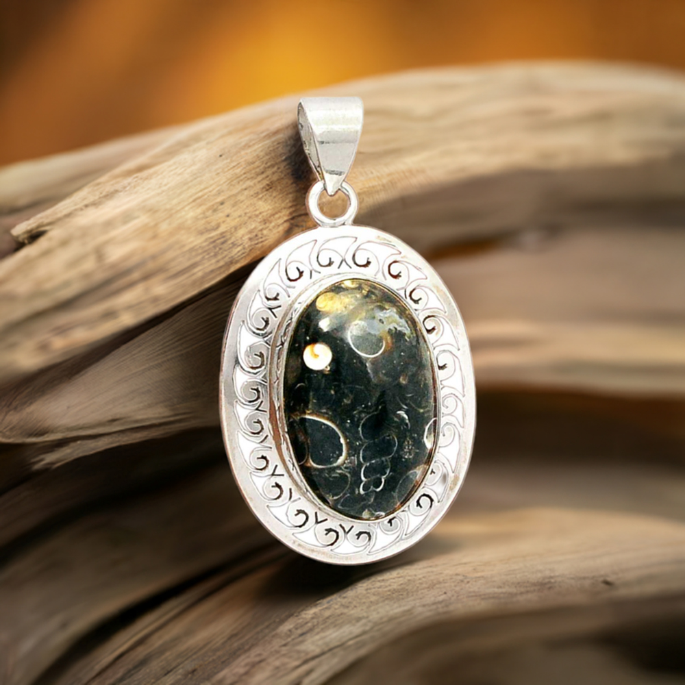 Turtella Jasper Gemstone Pendants In 925 Fine Silver Jewelry 925SP100-1