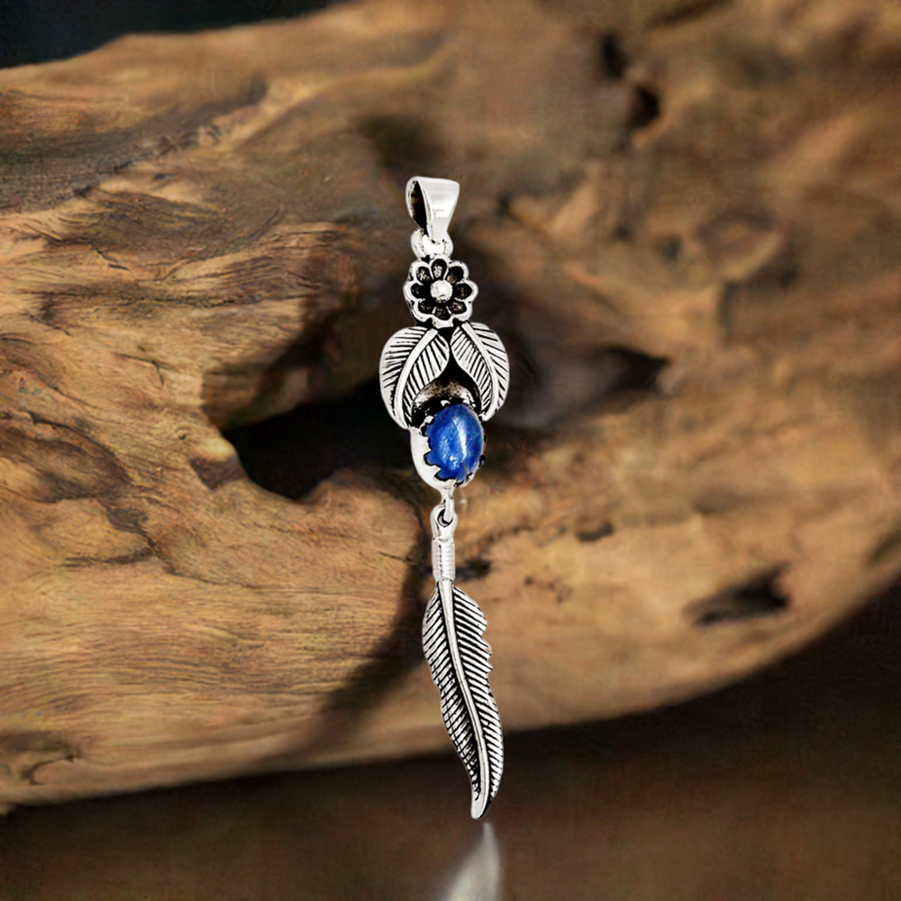 Kyanite Gemstone Handmade Pendants In Solid Sterling Silver Jewelry 925SP104-3