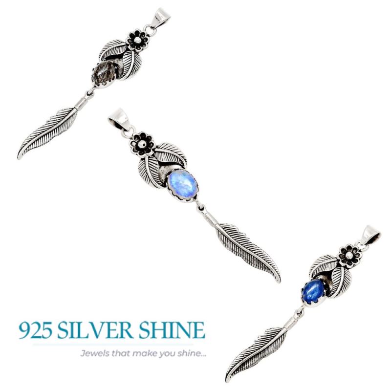 Kyanite Gemstone Handmade Pendants In Solid Sterling Silver Jewelry 925SP104-3_3