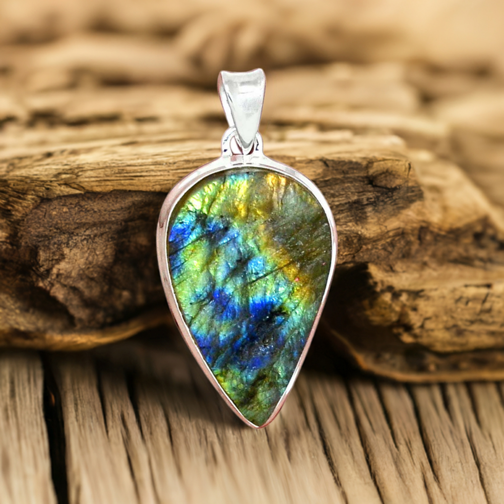 Labradorite Gemstone Handmade Pendants In Solid Sterling Silver Jewelry 925SP125
