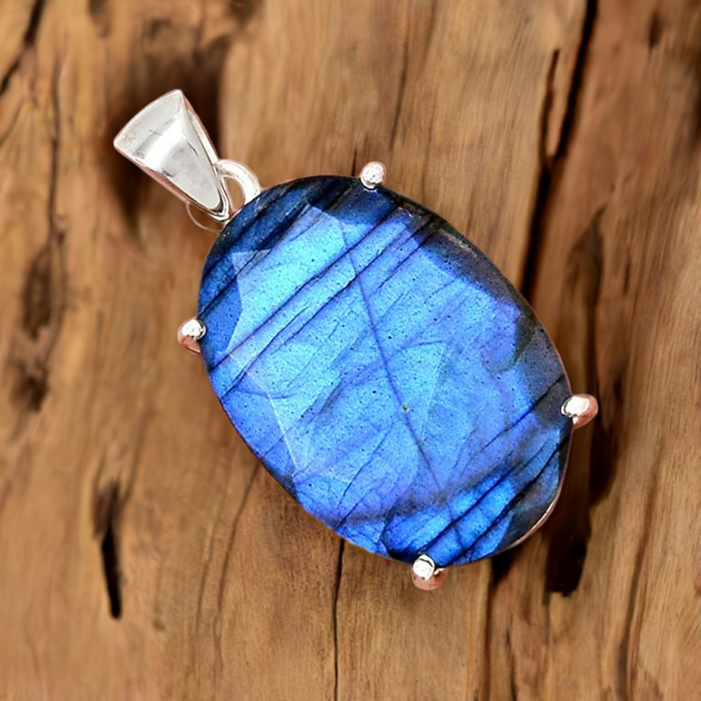 Labradorite Gemstone Pendants In Fine Sterling Silver Jewelry 925SP126