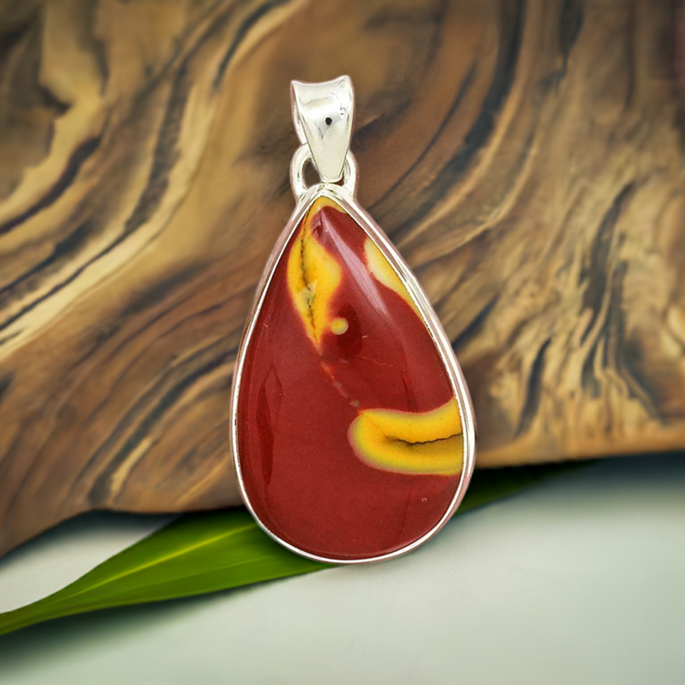 Mookaite Gemstone Pendants In 925 Fine Silver Jewelry 925SP138