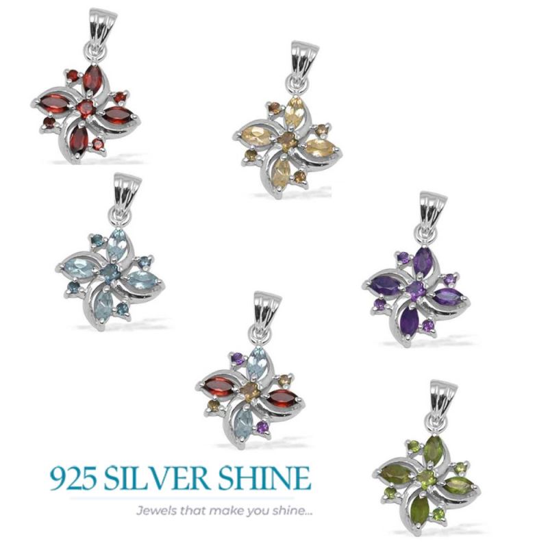925 Fine Silver Pendants In Peridot Gemstone Jewelry 925SP1385_1