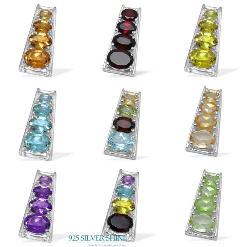 Solid Sterling Silver Handmade Pendants In Garnet Gemstone Jewelry 925SP1427_4