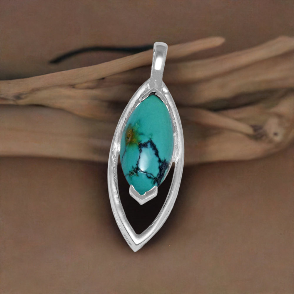 925 Fine Silver Pendants In Turquoise Gemstone Jewelry 925SP1475