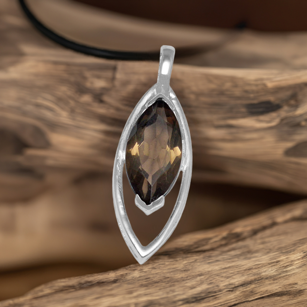 925 Sterling Silver Handmade Pendants In Smoky Quartz Gemstone Jewelry 925SP1481