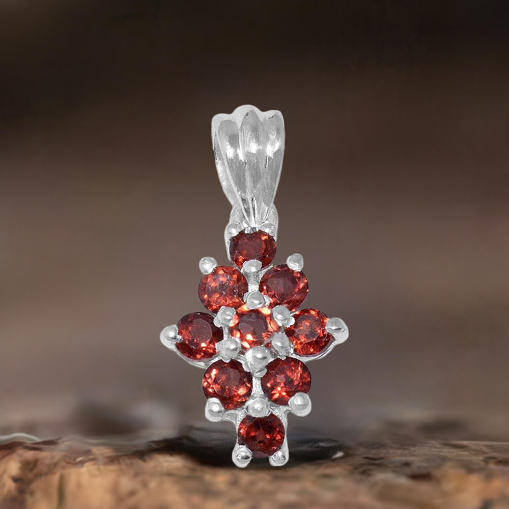 925 Sterling Silver Handmade Pendants In Garnet Gemstone Jewelry 925SP1486