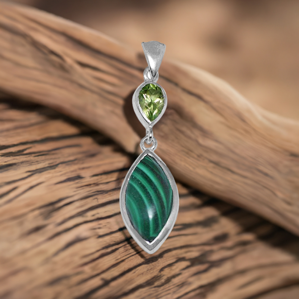 Multi Gemstone Pendants In Fine Sterling Silver Jewelry 925SP1503