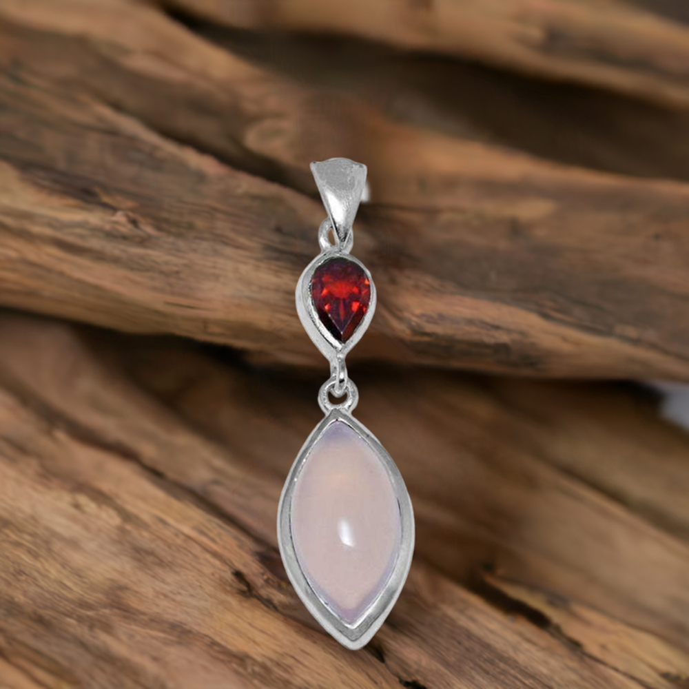 Multi Gemstone Pendants In 925 Solid Silver Jewelry 925SP1504