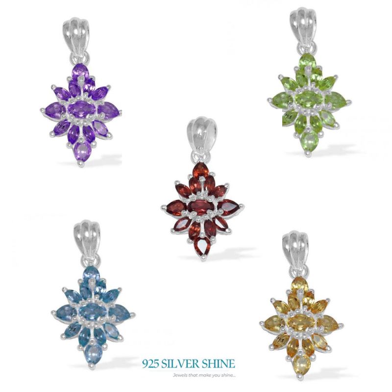 Peridot Gemstone Pendants In 925 Fine Silver Jewelry 925SP1515_1