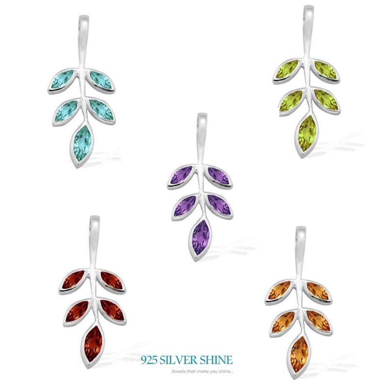 Peridot Gemstone Pendants In Fine Sterling Silver Jewelry 925SP1543_2