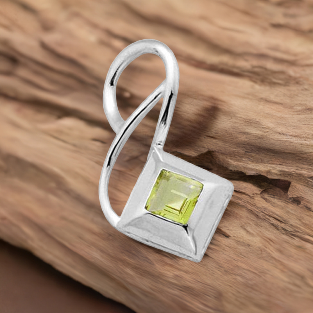 Lemon Quartz Gemstone Pendants In Fine Sterling Silver Jewelry 925SP1553