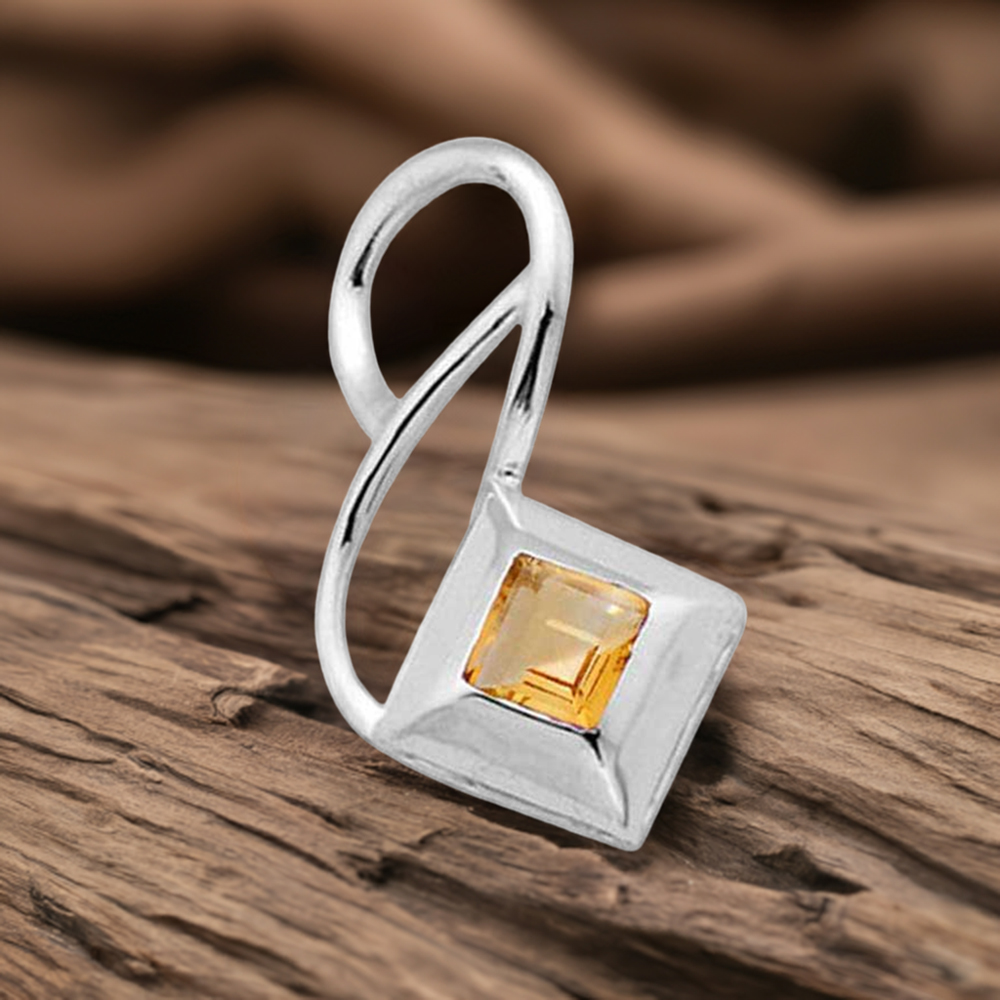Citrine Gemstone Pendants In 925 Fine Silver Jewelry 925SP1555