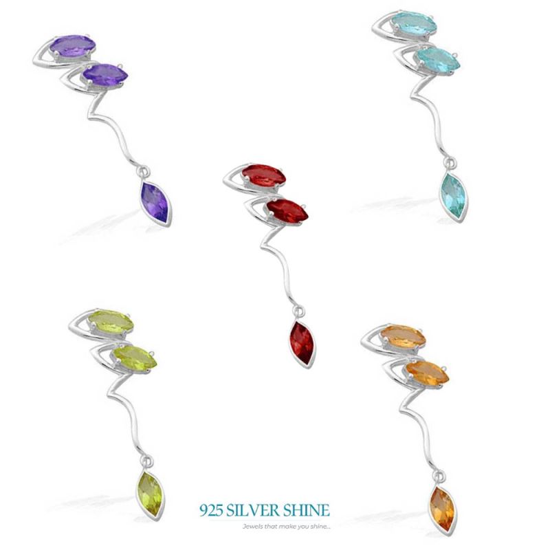 Natural Peridot Gemstone Pendants In Fine Sterling Silver Jewelry 925SP1558_1