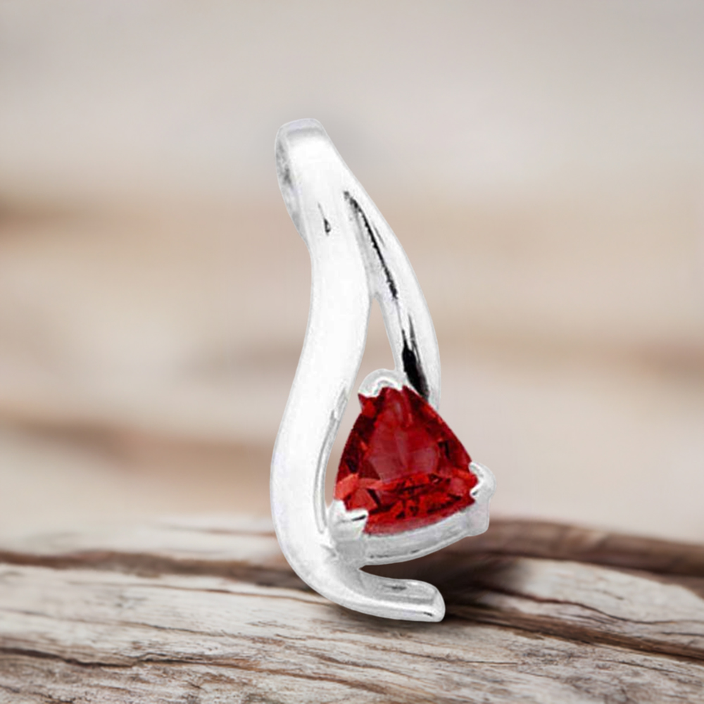 925 Solid Silver Pendants In Garnet Gemstone Jewelry 925SP1589