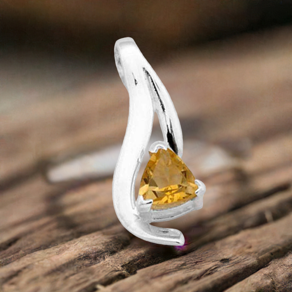 925 Fine Silver Pendants In Citrine Gemstone Jewelry 925SP1590