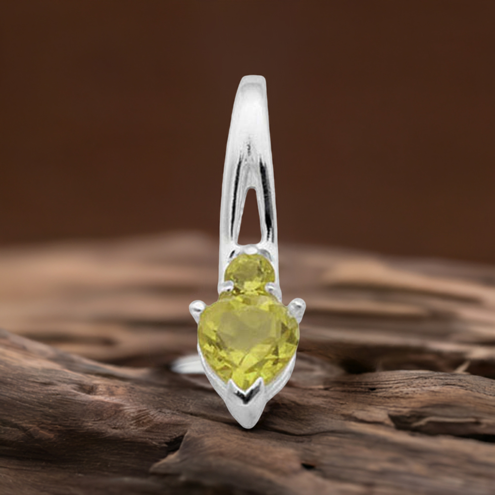 Lemon Quartz Gemstone Pendants In Fine Sterling Silver Jewelry 925SP1593
