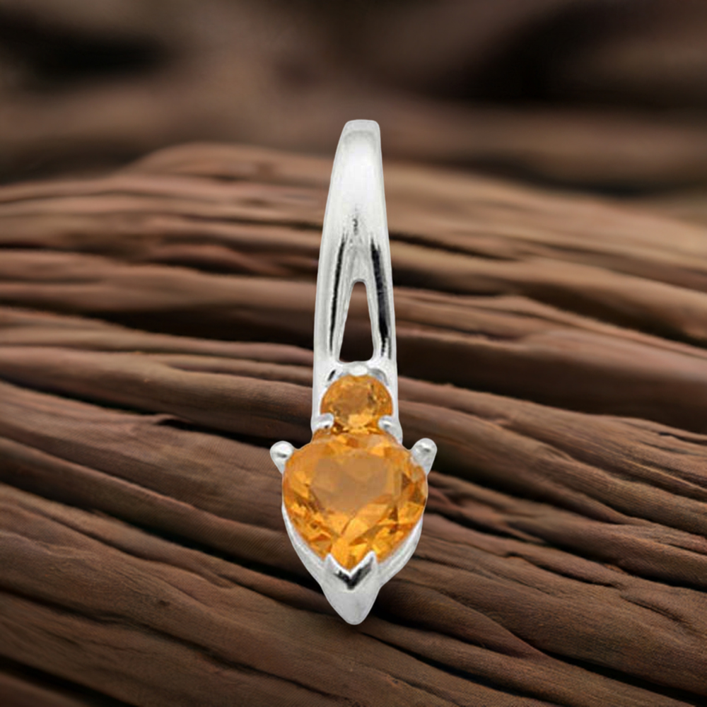 Citrine Gemstone Pendants In 925 Fine Silver Jewelry 925SP1595