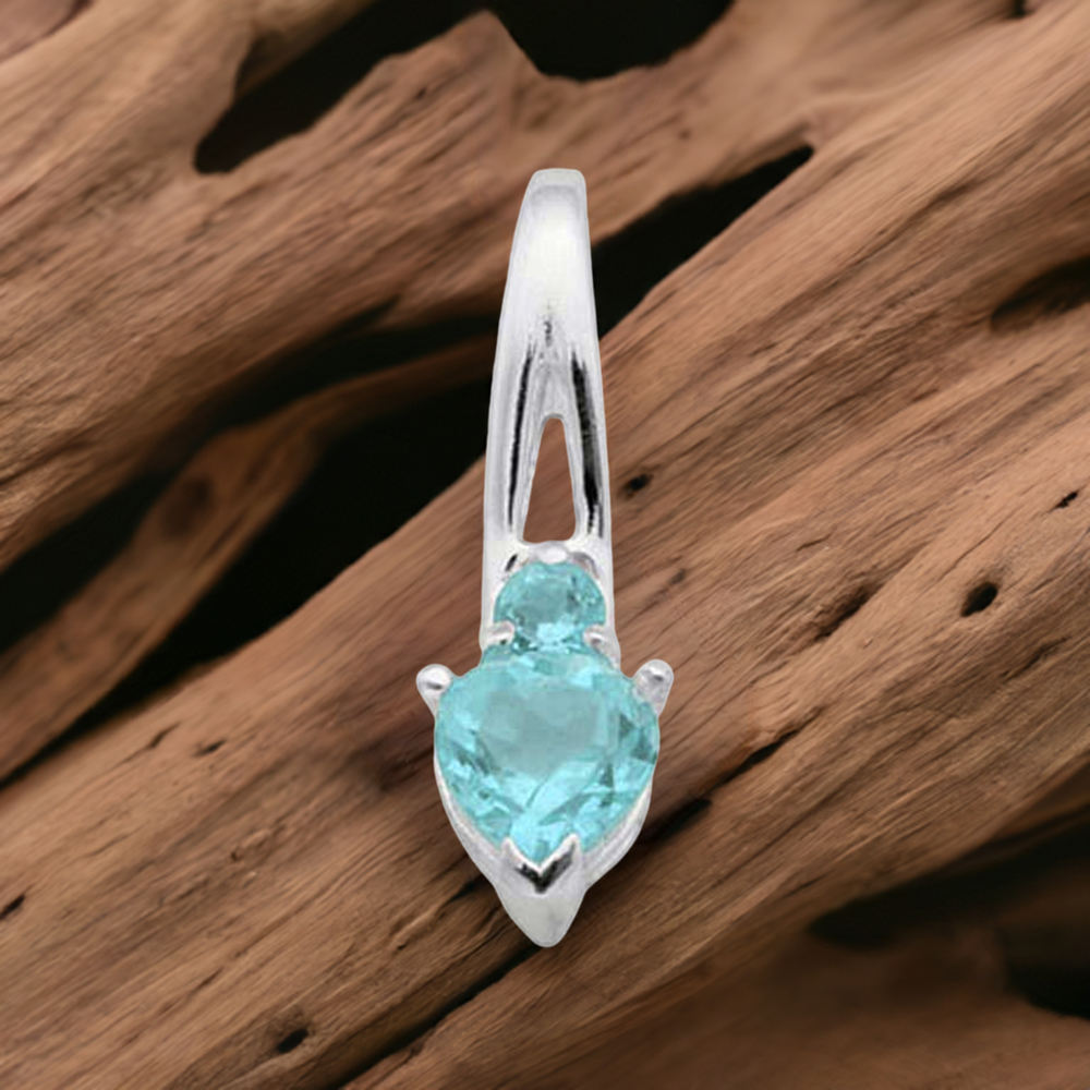 Blue Topaz Gemstone Handmade Pendants In 925 Sterling Silver Jewelry 925SP1596