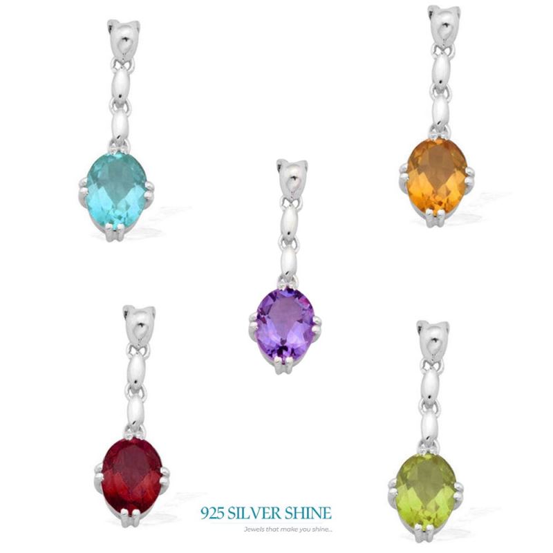 Peridot Gemstone Pendants In Fine Sterling Silver Jewelry 925SP1598_1