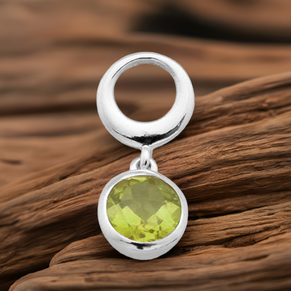 Peridot Gemstone Pendants In Fine Sterling Silver Jewelry 925SP1603