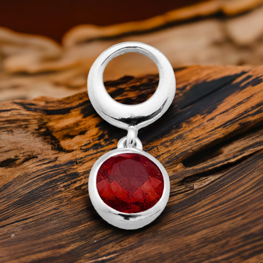 Garnet Gemstone Pendants In 925 Solid Silver Jewelry 925SP1604
