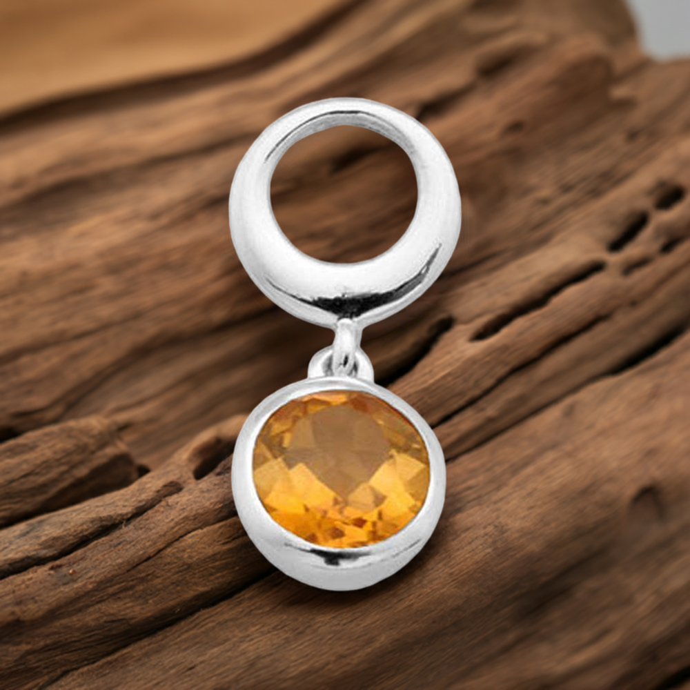 Citrine Gemstone Pendants In 925 Fine Silver Jewelry 925SP1605