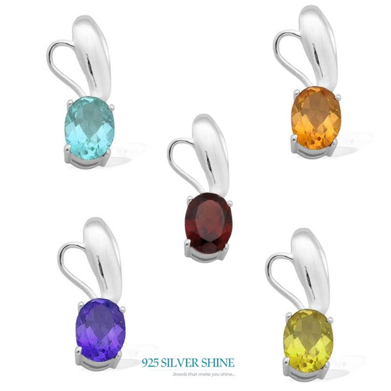 Citrine Gemstone Pendants In 925 Fine Silver Jewelry 925SP1610_1