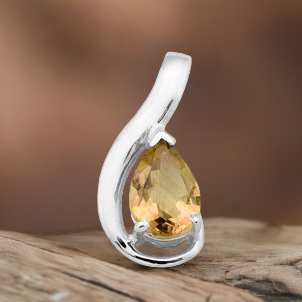 Citrine Gemstone Pendants In 925 Fine Silver Jewelry 925SP1615