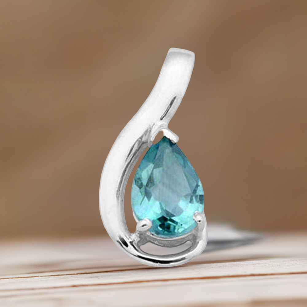 925 Sterling Silver Handmade Pendants In Blue Topaz Gemstone Jewelry 925SP1616