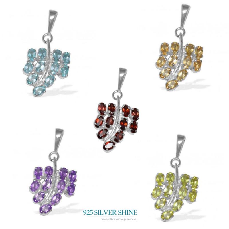 Blue Topaz Gemstone Handmade Pendants In 925 Sterling Silver Jewelry 925SP1646_1