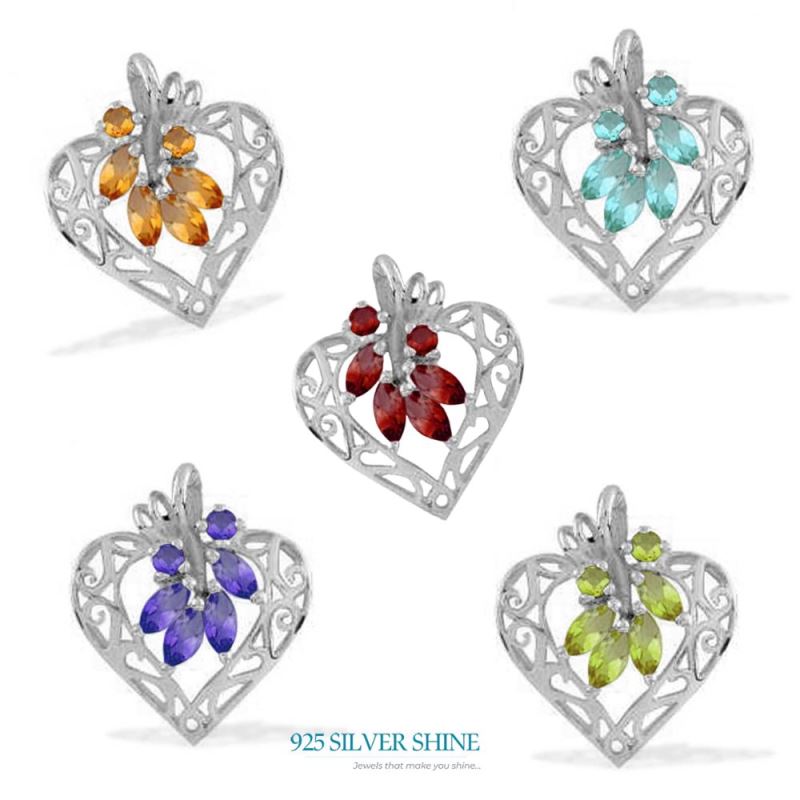 Citrine Gemstone Pendants In 925 Fine Silver Jewelry 925SP1650_1