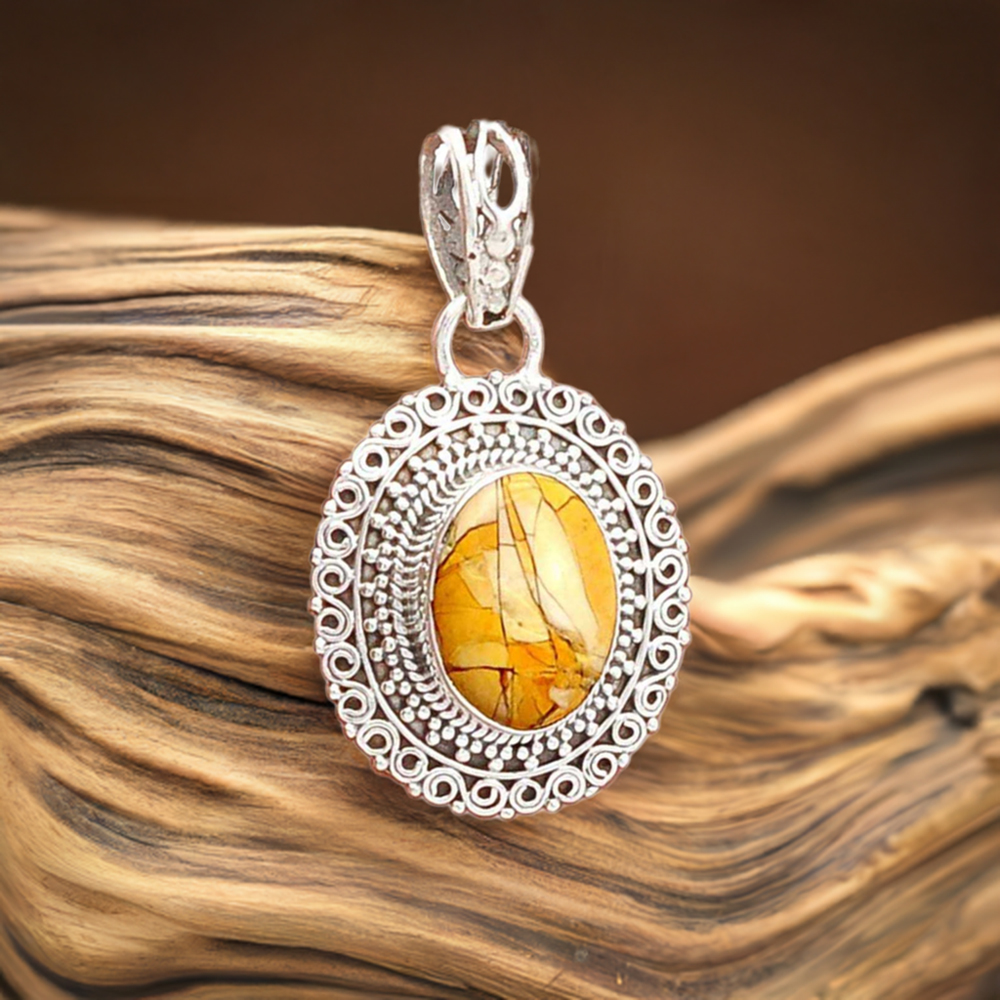 Brecciated Mookaite Gemstone Pendants In 925 Solid Silver Jewelry 925SP174