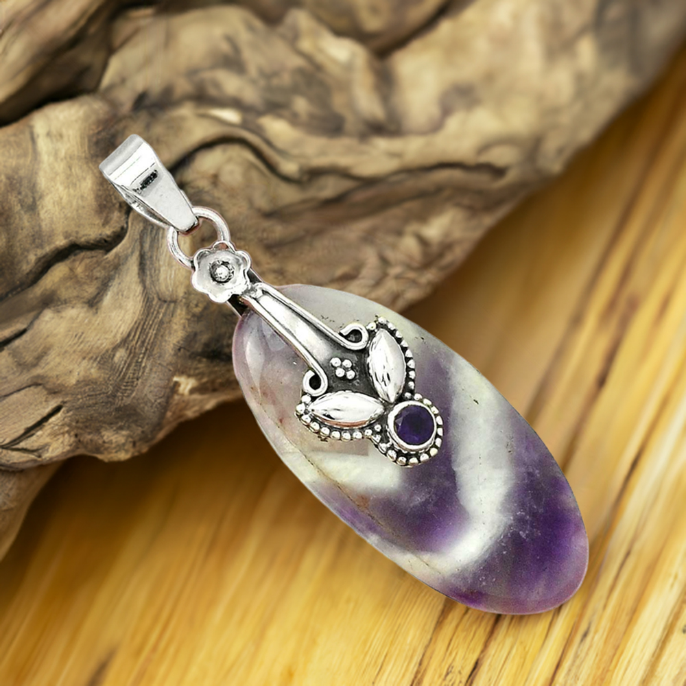 Multi Gemstone Handmade Pendants In 925 Sterling Silver Jewelry 925SP18-2