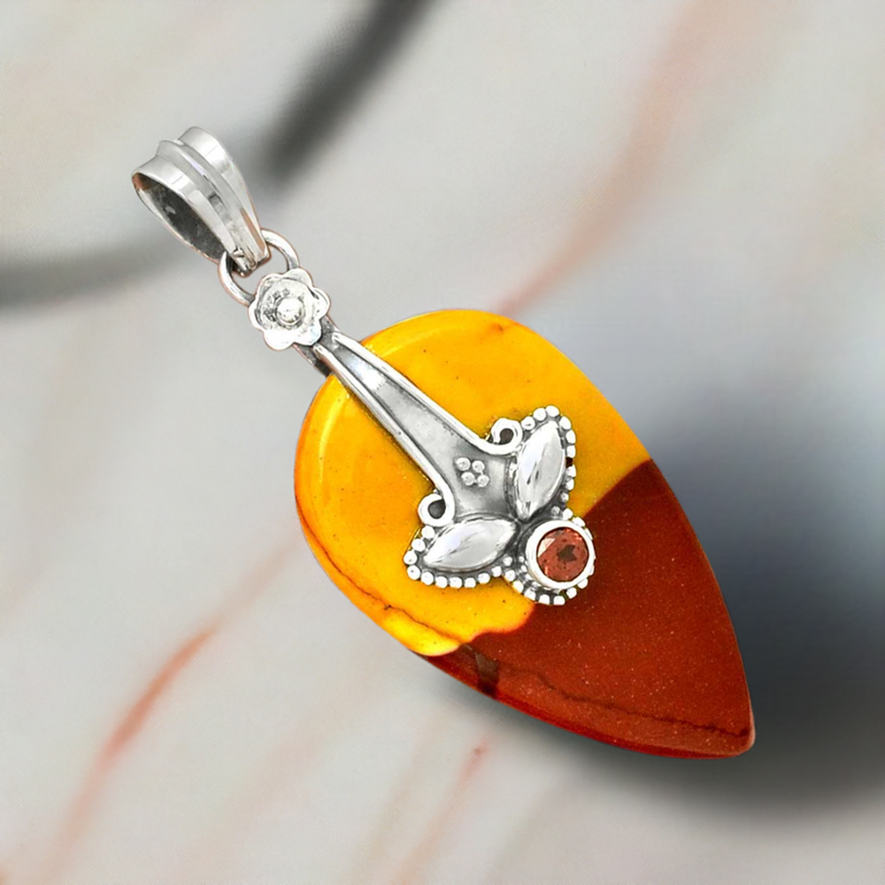 Multi Gemstone Handmade Pendants In Solid Sterling Silver Jewelry 925SP18-3