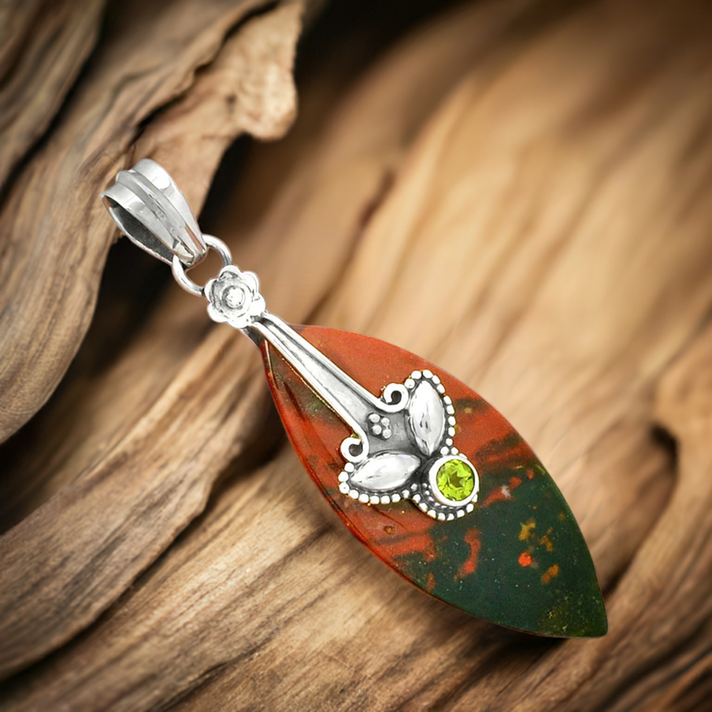 Multi Gemstone Pendants In Fine Sterling Silver Jewelry 925SP18-4