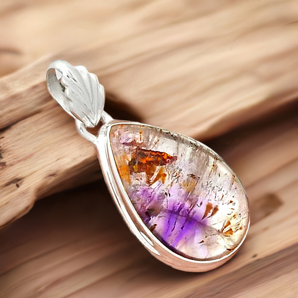 Cacoxenite Gemstone Pendants In 925 Fine Silver Jewelry 925SP180