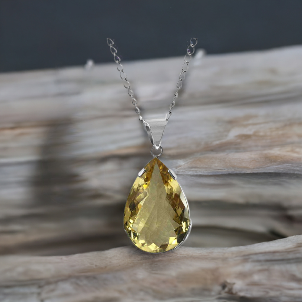 Champagne Quartz Gemstone Pendants In Fine Sterling Silver Jewelry 925SP188