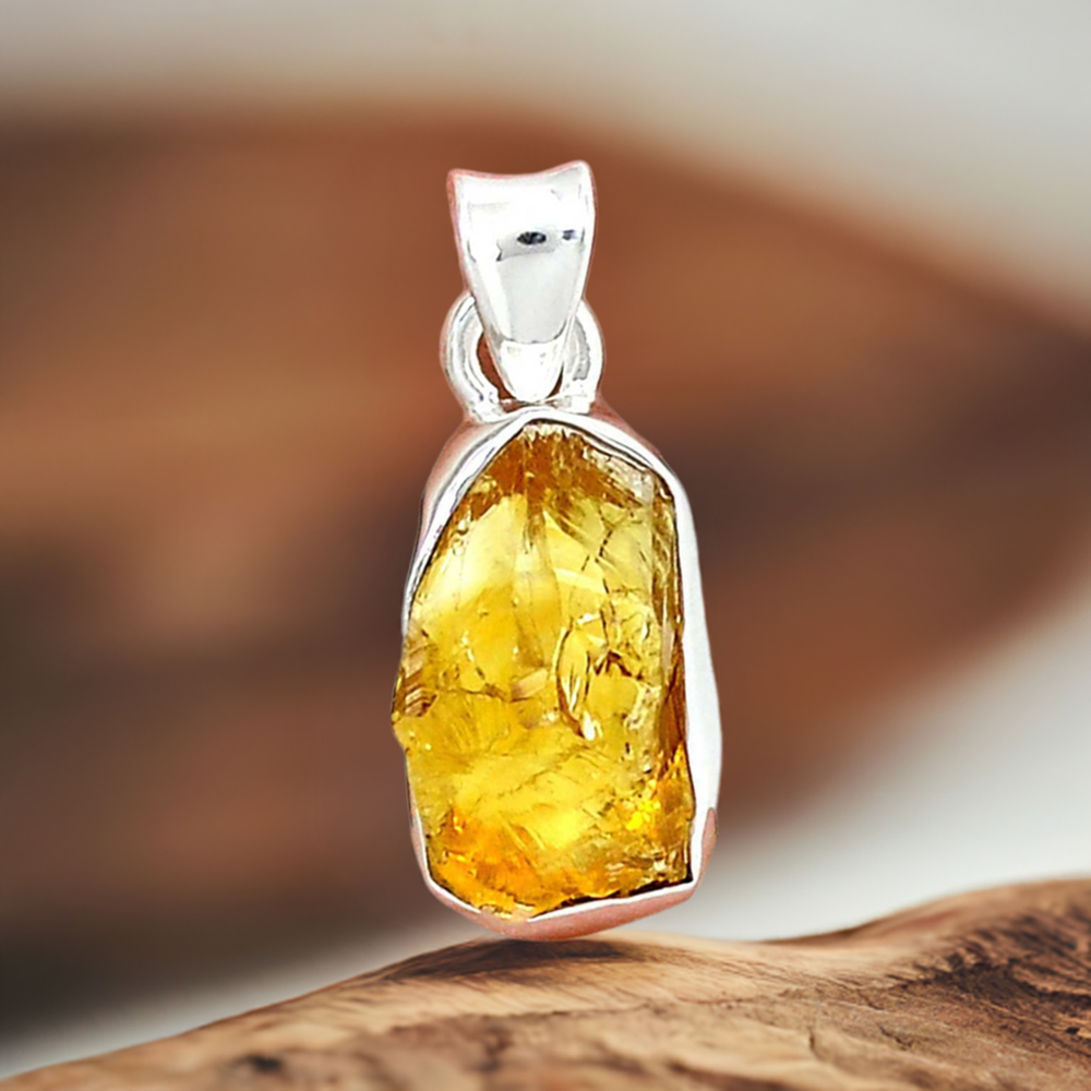 925 Sterling Silver Handmade Pendants In Citrine Gemstone Jewelry 925SP189-3