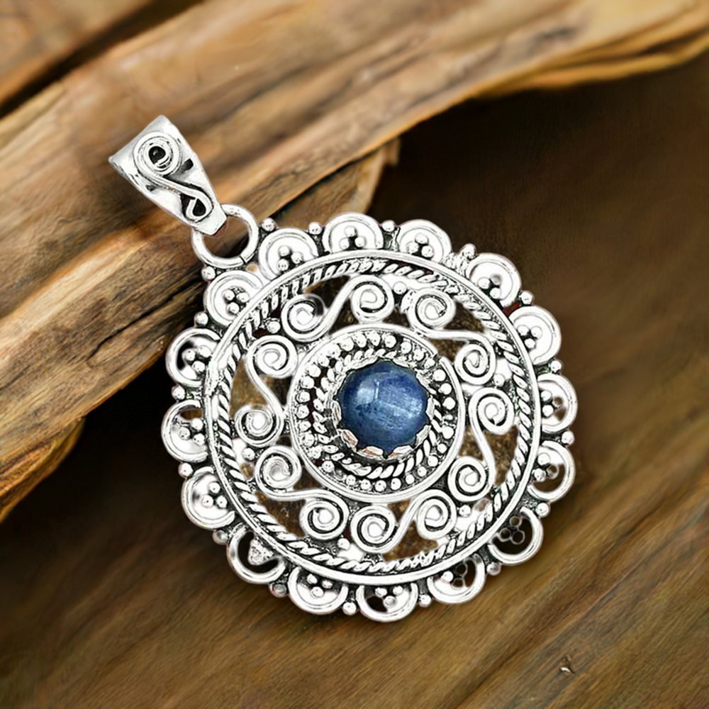 925 Sterling Silver Handmade Pendants In Kyanite Gemstone Jewelry 925SP19-2