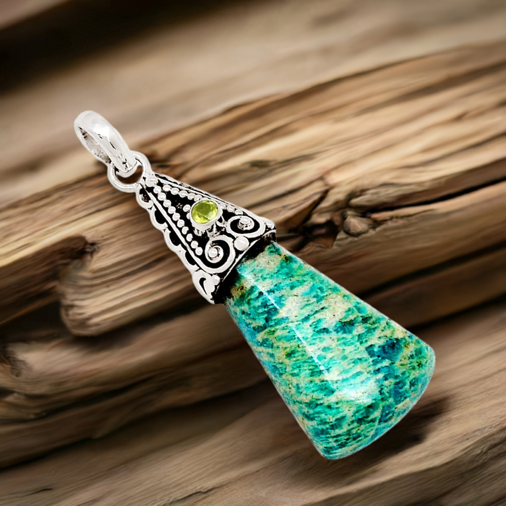 Multi Gemstone Pendants In Fine Sterling Silver Jewelry 925SP201-2