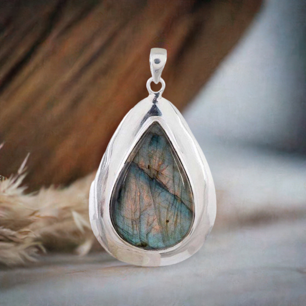 925 Solid Silver Pendants In Labradorite Gemstone Jewelry 925SP205