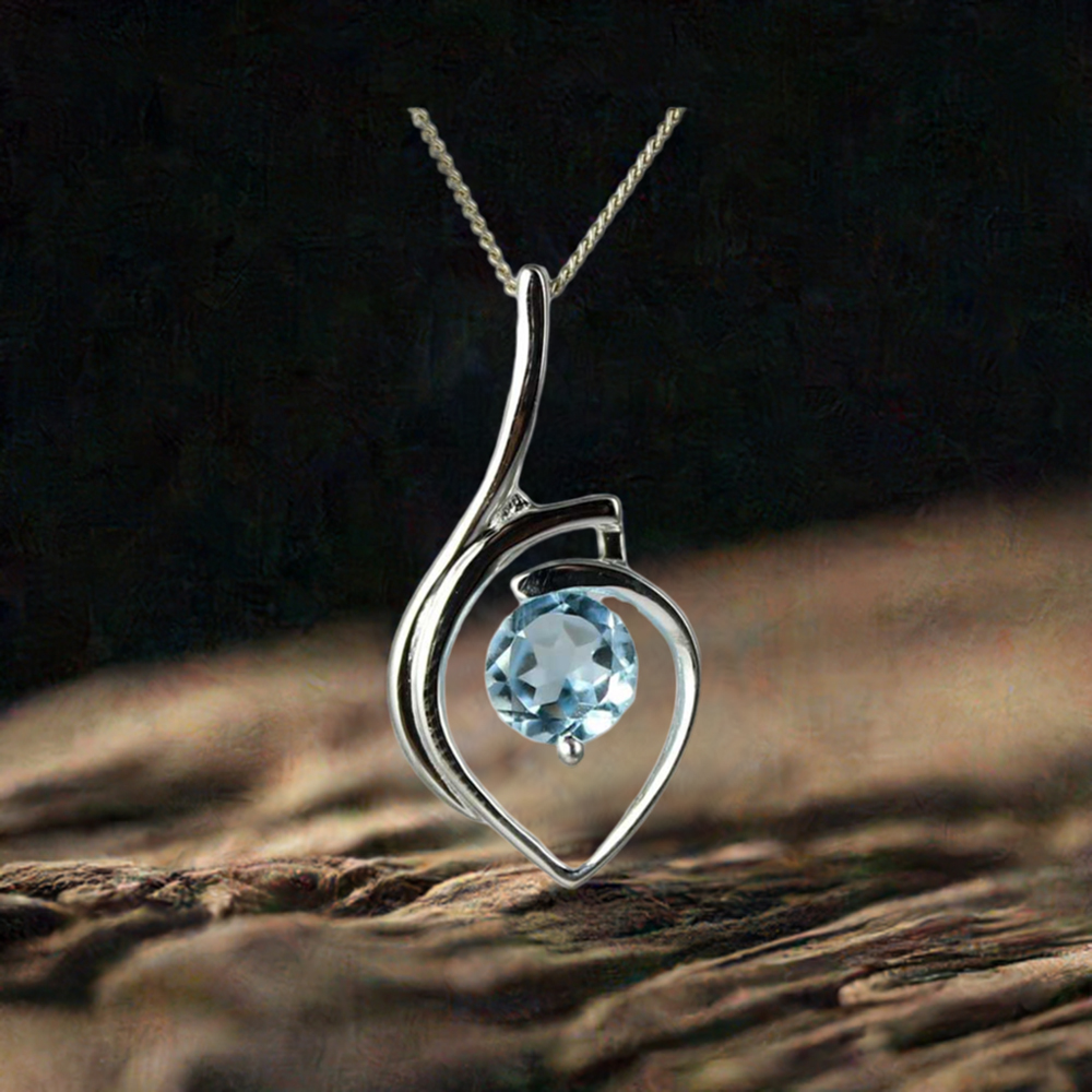 Great solid silver mystic topaz deals pendant