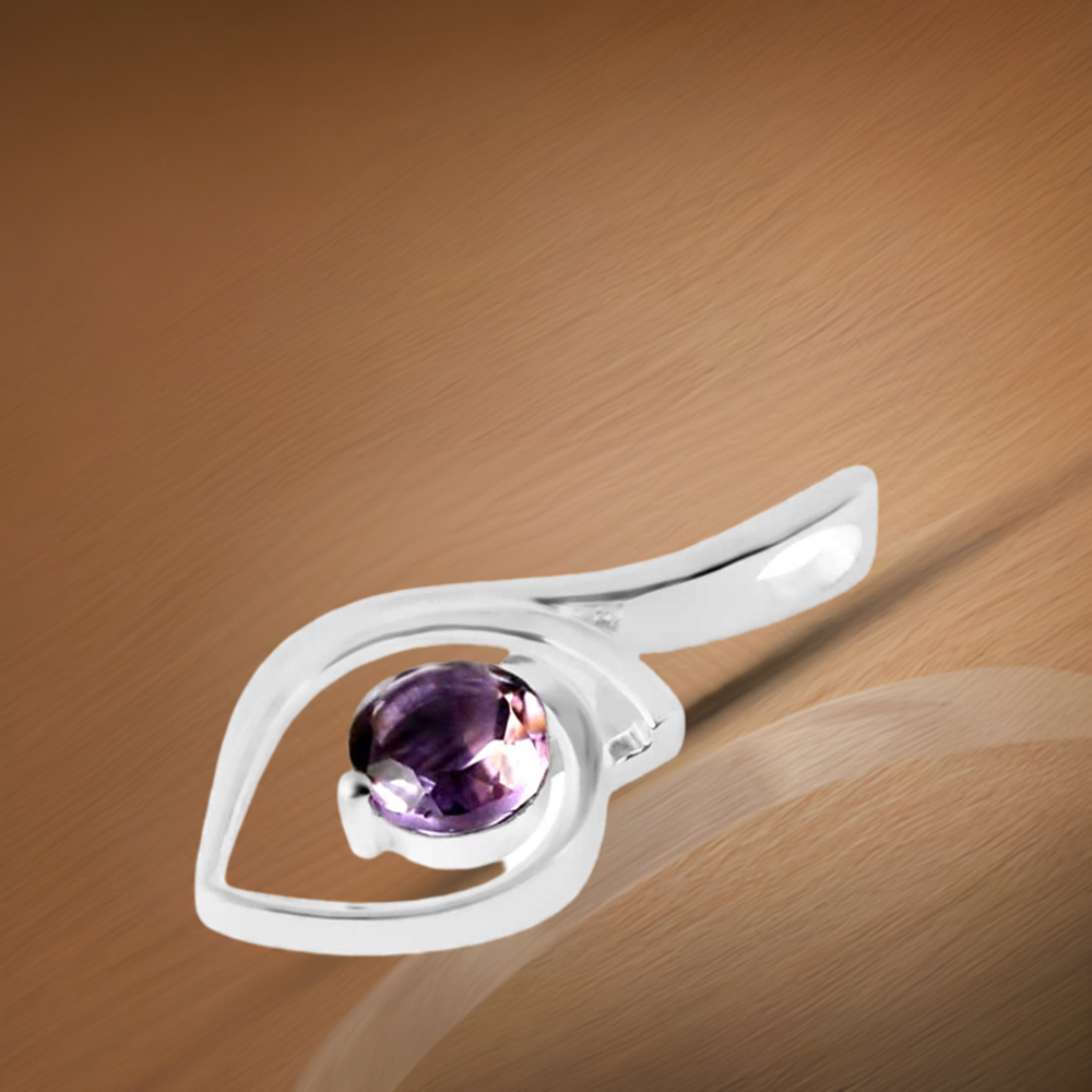 925 Solid Silver Pendants In Amethyst Gemstone Jewelry 925SP207-8